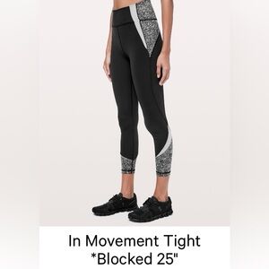 Lululemon In Movement Tight 25”